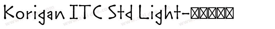 Korigan ITC Std Light字体转换